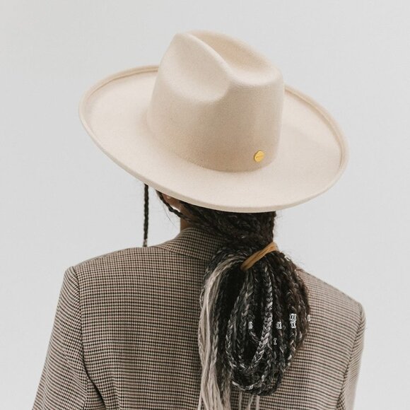 Gigi Pip Cream Jillian Pencil Brim Western Hat - Picture 1 of 7